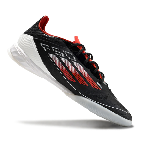 Botas de fútbol sala Adidas F50 Elite IC, color negro, rojo y blanco