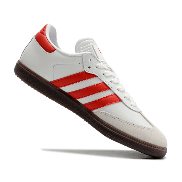 Botas de fútbol sala Adidas Samba Classic Messi TF blancas y rojas