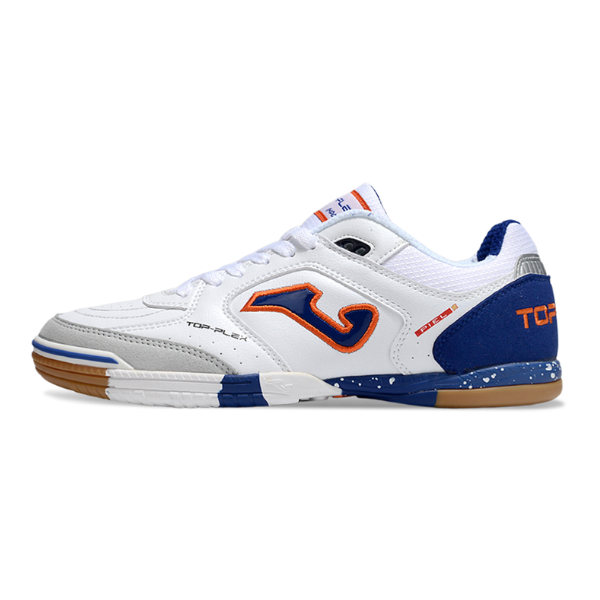 Joma Top Flex 24 White Blue and Orange Futsal IC Football Boot