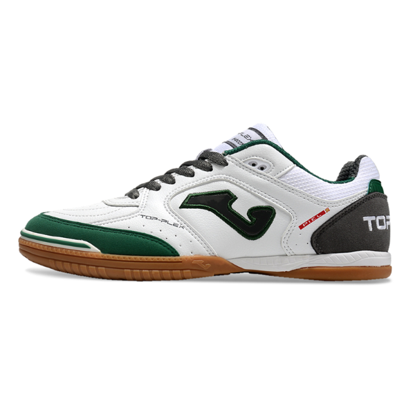 Joma Top Flex 24 IC White Black and Green Futsal Football Boot
