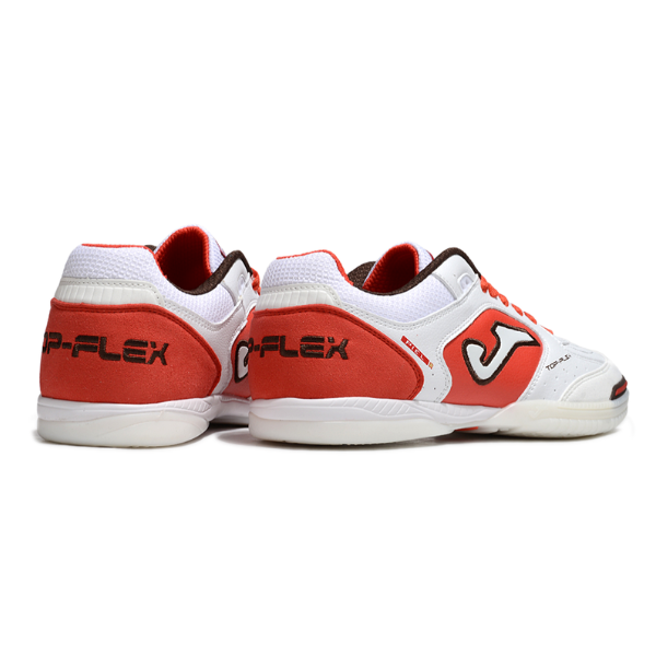 Joma Top Flex 24 IC White and Red Futsal Football Boot