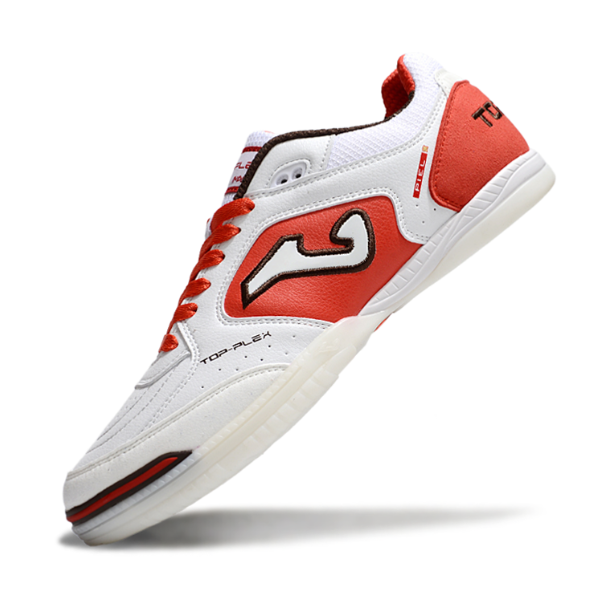 Joma Top Flex 24 IC White and Red Futsal Football Boot