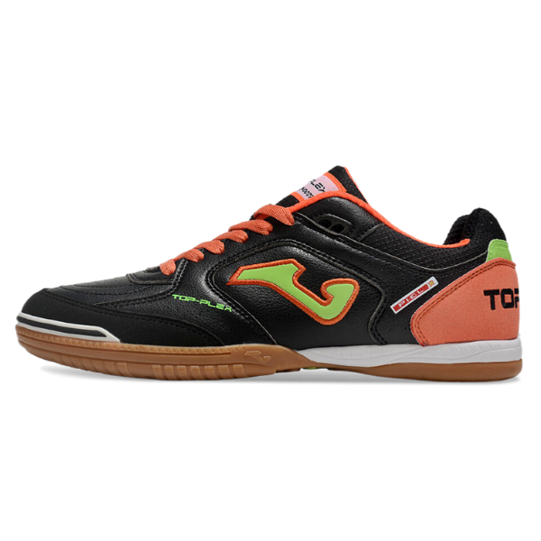 Joma Top Flex 24 Black and Orange Indoor IC Football Boot