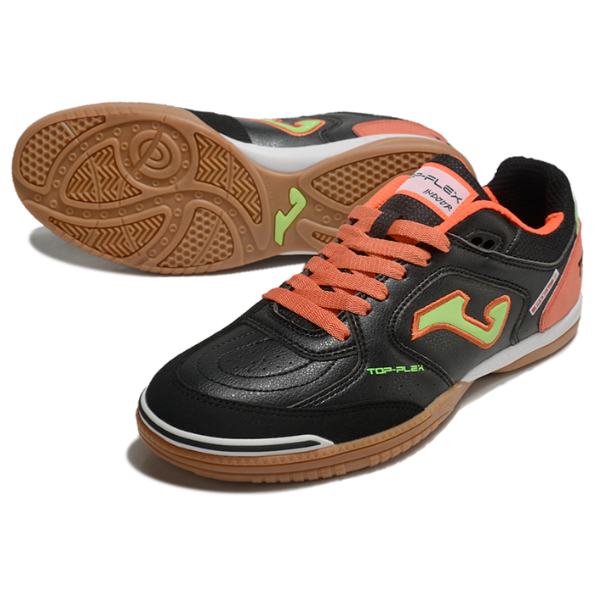 Joma Top Flex 24 Black and Orange Indoor IC Football Boot