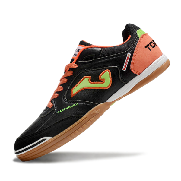 Joma Top Flex 24 Black and Orange Indoor IC Football Boot