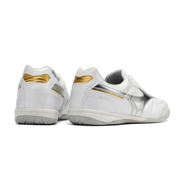 Botas de fútbol sala Mizuno Morelia Sala Japan IC blancas y plateadas