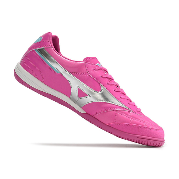 Botas de fútbol sala Mizuno Morelia Sala Japan IC rosa y plata