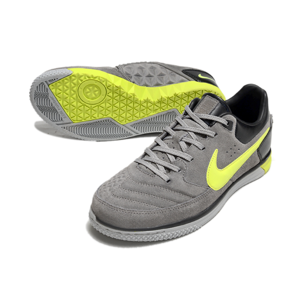 Nike5 Street Gato Gray and Green Indoor IC Football Boot