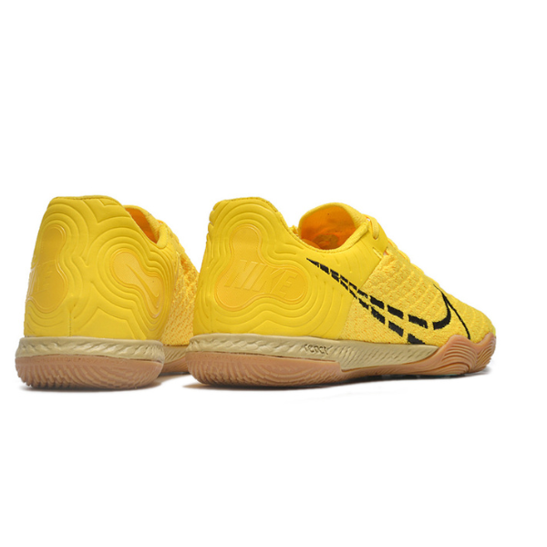 Botas de fútbol sala Nike Reactgato sin cordones, amarillas y negras, para interior IC