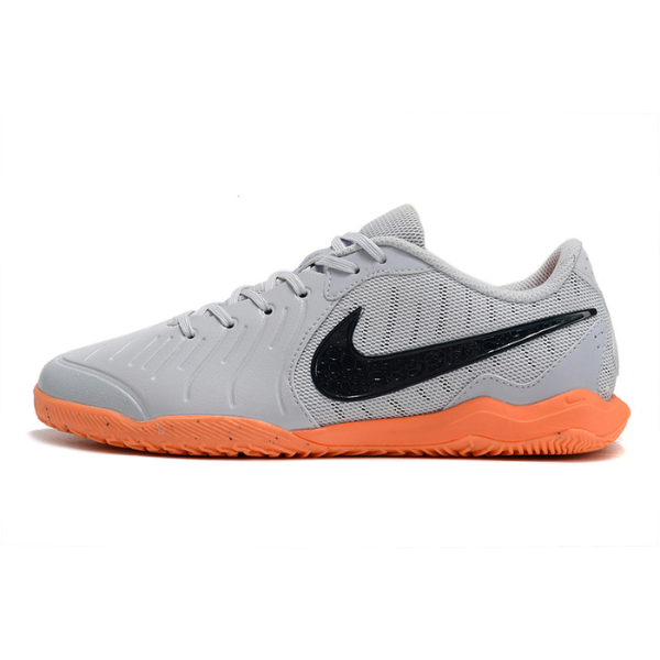 Nike Tiempo 10 Legend Academy Gray and Orange Indoor IC Football Boot