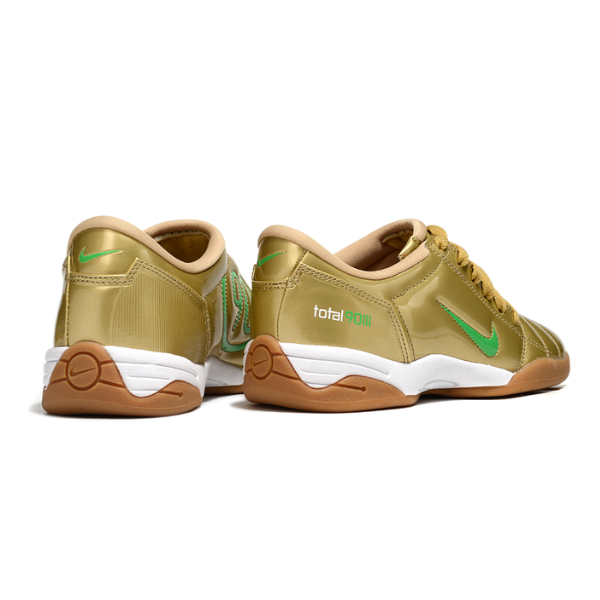 Nike Total 90 III Laceless Gold and Green Indoor IC Football Boot