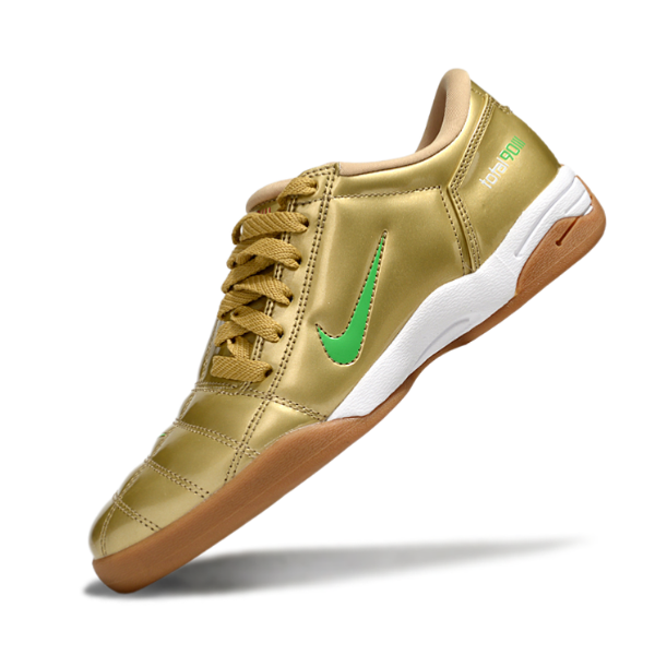 Nike Total 90 III Laceless Gold and Green Indoor IC Football Boot