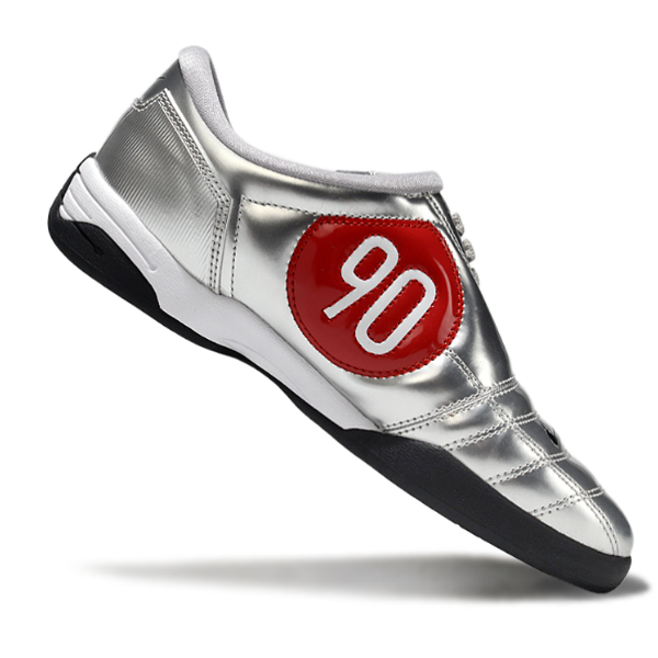 Nike Total 90 III Silver and Red Indoor IC Football Boot