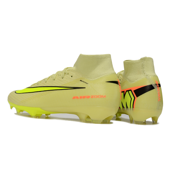 Botas de fútbol Nike Air Zoom Mercurial Superfly 10 Elite amarillas para terreno firme FG para niños