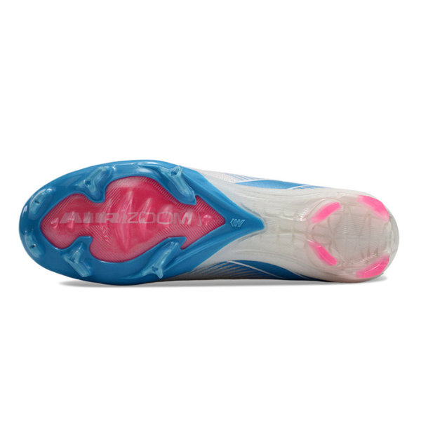 Nike Air Zoom Mercurial Superfly 10 Elite White Blue and Pink Firm Ground FG Kids Football Boot