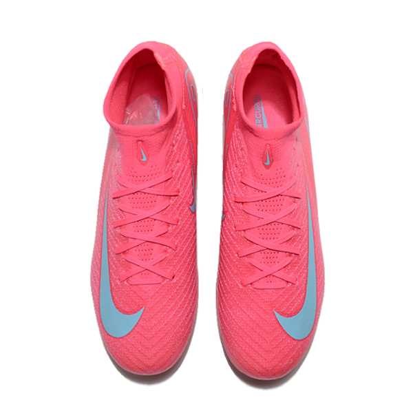 Nike Air Zoom Mercurial Superfly 10 Elite Pink and Light Blue Firm Ground FG Kids Football Boot