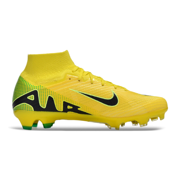 Botas de fútbol Nike Zoom Mercurial Superfly 9 Elite para niños, color amarillo, verde y negro, para terreno firme FG