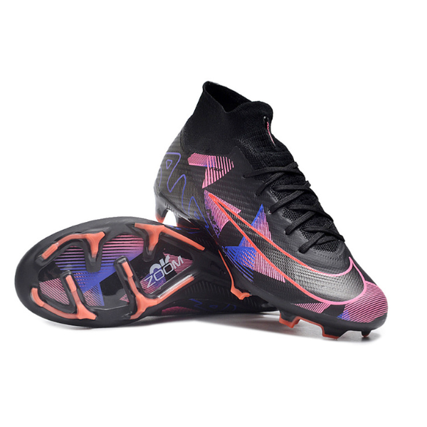 Nike Zoom Mercurial Superfly 9 Elite Black Purple and Pink Firm Ground FG Kids Football Boot