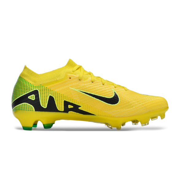 Botas de fútbol Nike Zoom Mercurial Vapor 15 Elite para niños, color amarillo, verde y negro, para terreno firme FG