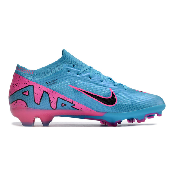 Nike Zoom Mercurial Vapor 15 Elite Light Blue Pink and Black Firm Ground FG Kids Football Boot
