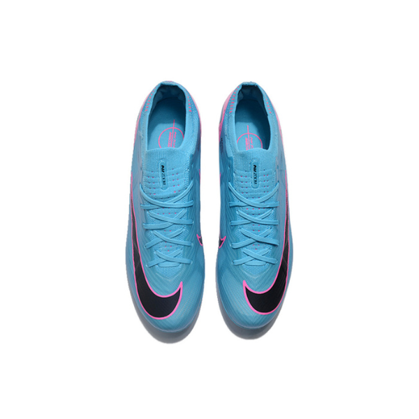 Nike Zoom Mercurial Vapor 15 Elite Light Blue Pink and Black Firm Ground FG Kids Football Boot