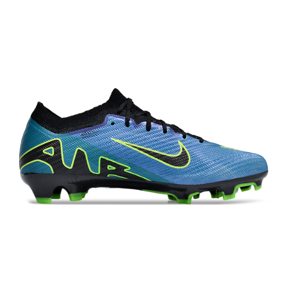 Nike Zoom Mercurial Vapor 15 Elite Blue Black and Green Firm Ground FG Kids Football Boot