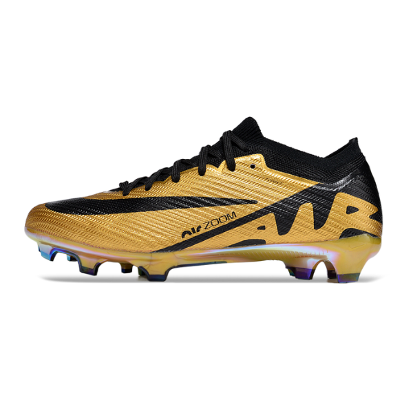 Nike Zoom Mercurial Vapor 15 Elite Gold and Black Firm Ground FG Kids Football Boot