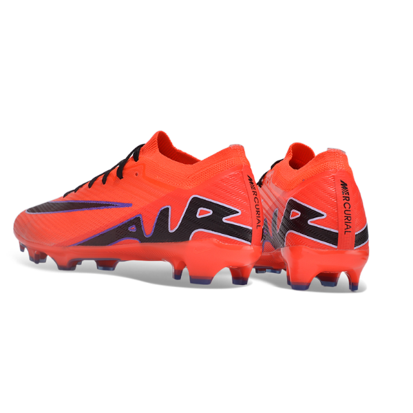Nike Zoom Mercurial Vapor 15 Elite Orange Black and Purple Firm Ground FG Kids Football Boot