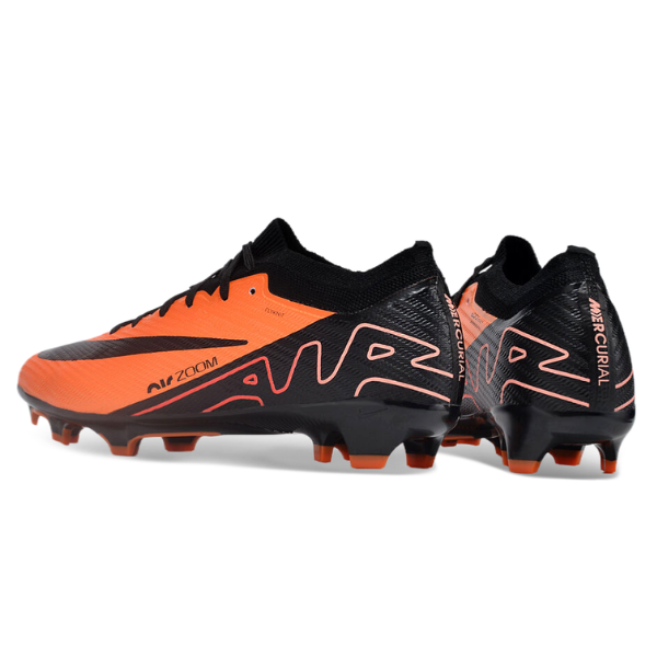 Nike Zoom Mercurial Vapor 15 Elite Orange and Black Firm Ground FG Kids Football Boot