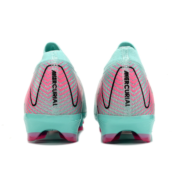 Botas de fútbol Nike Air Zoom Mercurial Vapor 16 Elite para niños, color azul claro y rosa, para terreno firme FG