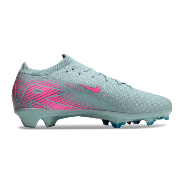 Botas de fútbol Nike Air Zoom Mercurial Vapor 16 Elite FG para terreno firme, color azul claro y rosa