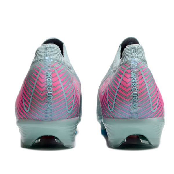 Botas de fútbol Nike Air Zoom Mercurial Vapor 16 Elite FG para terreno firme, color azul claro y rosa