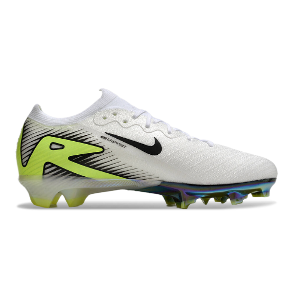 Nike Air Zoom Mercurial Vapor 16 Elite White Gray and Green Firm Ground FG Football Boot