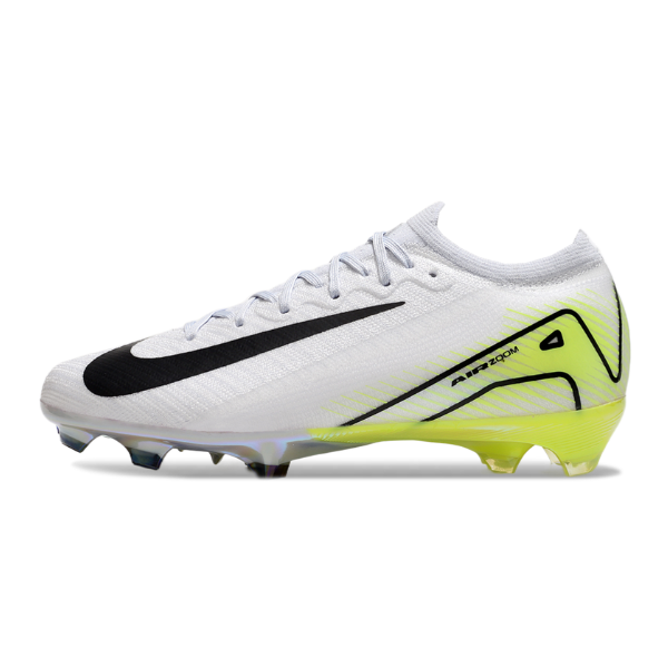 Nike Air Zoom Mercurial Vapor 16 Elite White and Green Firm Ground FG Football Boot