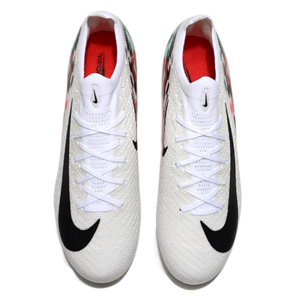 Nike Air Zoom Mercurial Vapor 16 Elite White and Red Firm Ground FG Football Boot