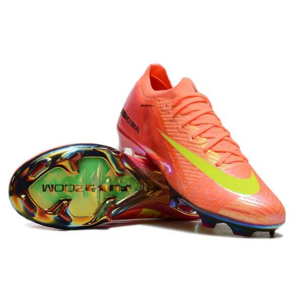 Nike Air Zoom Mercurial Vapor 16 Elite Pink and Yellow Firm Ground FG Kids Football Boot