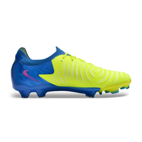 Botas de fútbol Nike Phantom GX2 Elite para niños, color amarillo y azul, para terreno firme FG