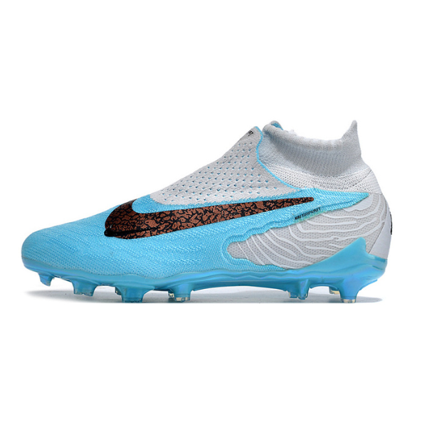 Nike Phantom GX Elite DF White and Blue Firm Ground FG Kids Football Boot