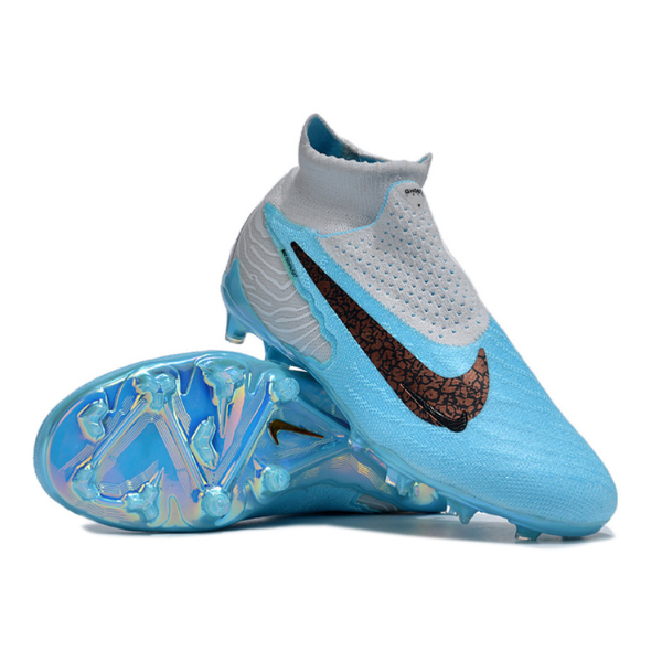 Nike Phantom GX Elite DF White and Blue Firm Ground FG Kids Football Boot