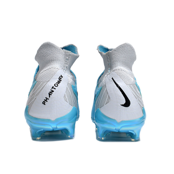 Nike Phantom GX Elite DF White and Blue Firm Ground FG Kids Football Boot