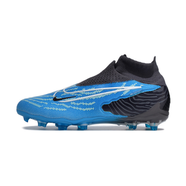 Nike Phantom GX Elite DF Black and Blue Firm Ground FG Kids Football Boot
