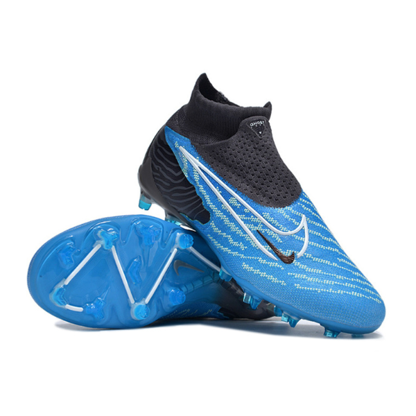 Nike Phantom GX Elite DF Black and Blue Firm Ground FG Kids Football Boot