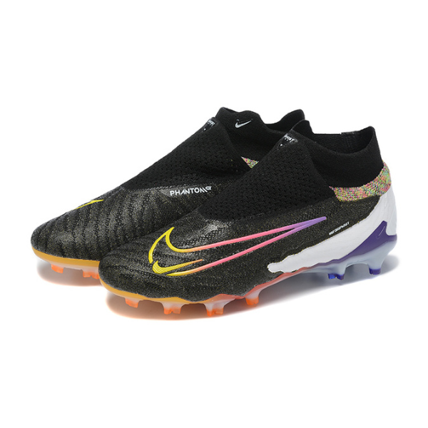 Nike Phantom GX Elite DF Black and Multicolor Firm Ground FG Kids Football Boot
