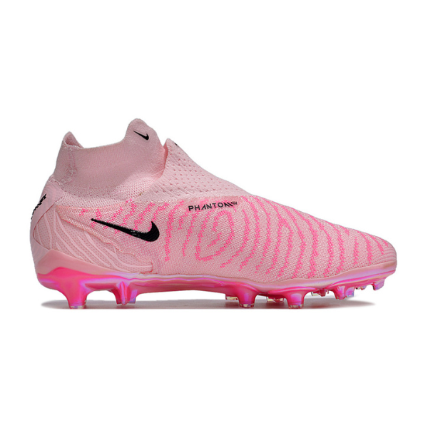 Botas de fútbol Nike Phantom GX Elite DF rosa para terreno firme FG para niños