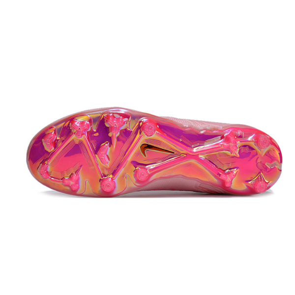 Botas de fútbol Nike Phantom GX Elite DF rosa para terreno firme FG para niños