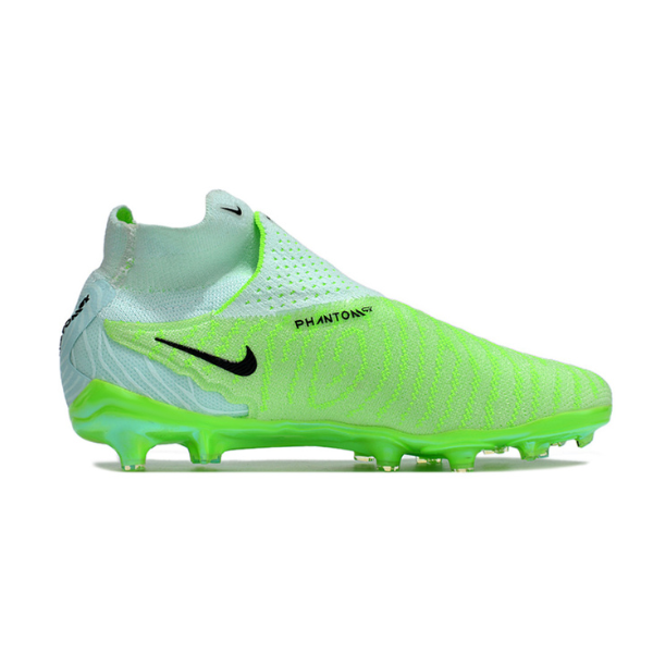 Botas de fútbol Nike Phantom GX Elite DF verde para terreno firme FG para niños