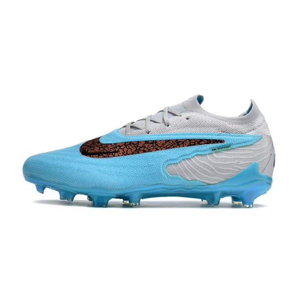Nike Phantom GX Elite White and Light Blue Firm Ground FG Kids Football Boot
