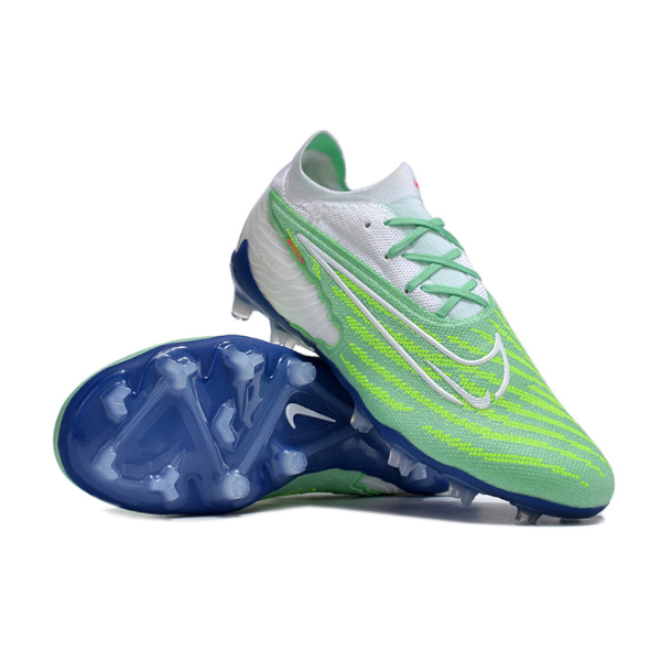 Nike Phantom GX Elite White and Green Firm Ground FG Kids Football Boot