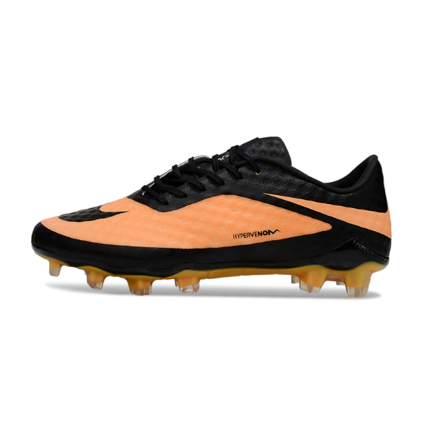 Botas de fútbol Nike Phantom Hypervenom Elite para niños, color naranja y negro, para terreno firme FG
