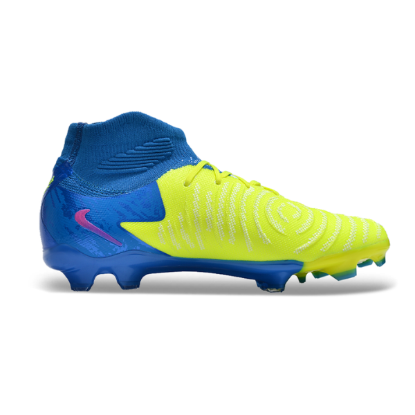 Botas de fútbol Nike Phantom Luna 2 Elite para niños, color amarillo y azul, para terreno firme FG